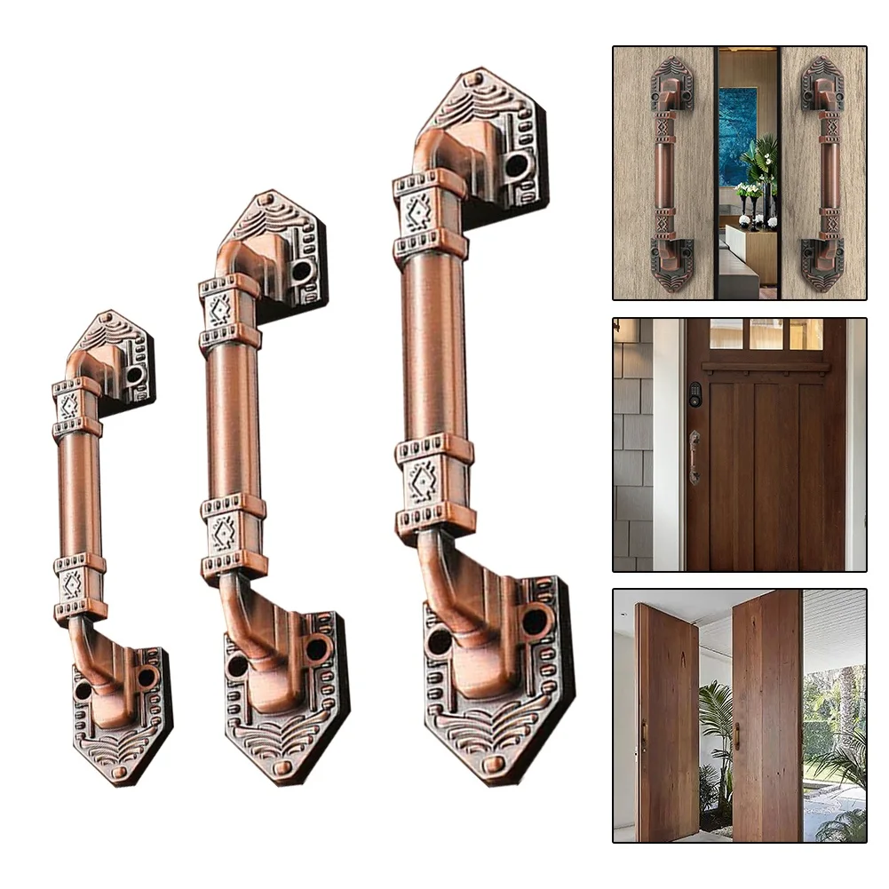 1pcs European Antique Exposed Aluminum Alloy Door Handle Push Pull Door Handle Furniture Cabinets Drawers Hardware Accessories