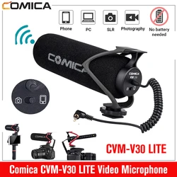 Comica CVM-V30 LITE Video Microphone Condenser Volgging Recording Mic for Canon Nikon Fuji DSLR Camera,Microphone for Smartphone