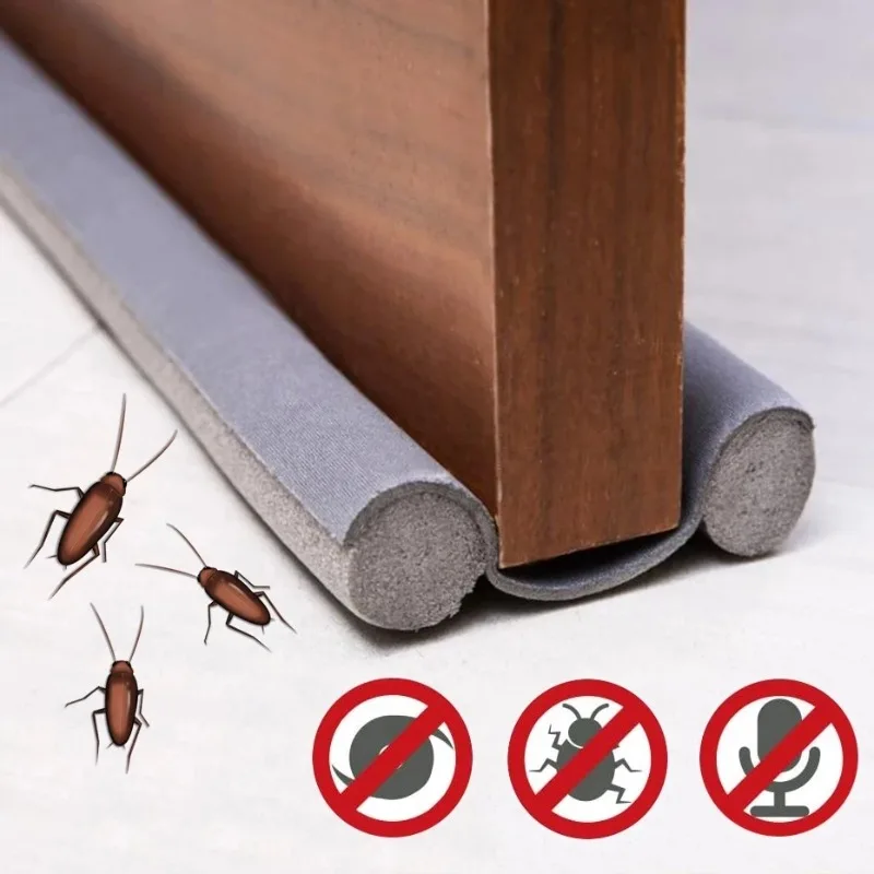 Door Bottoom Seal Strip Flexible Wind Noise Reduction Stopper Under Door Sealing Blocker Soundproof Weatherstrip Anti-cockroach