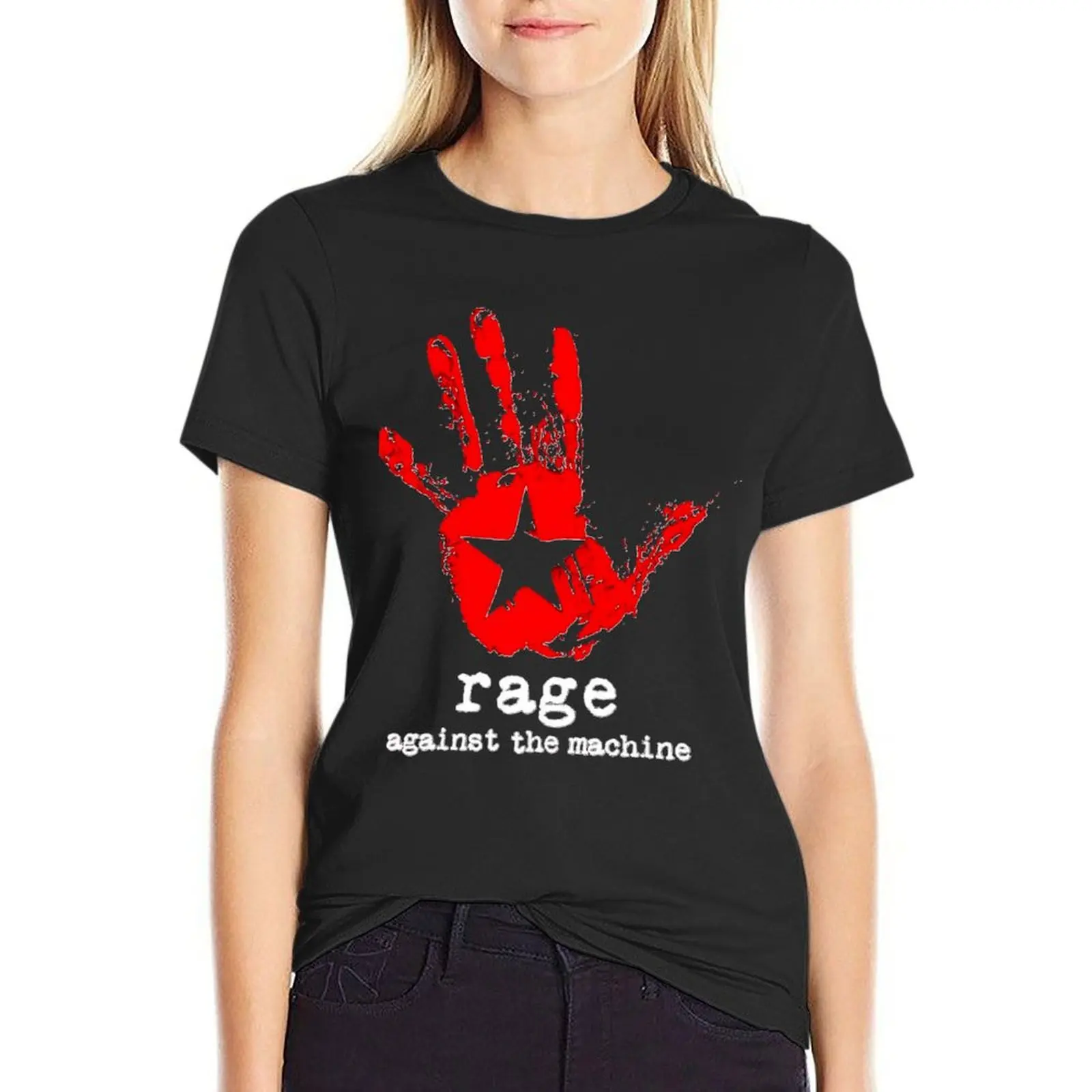 RAGE THE MACHINE T-Shirt hippie clothes blacks t shirts for Womens