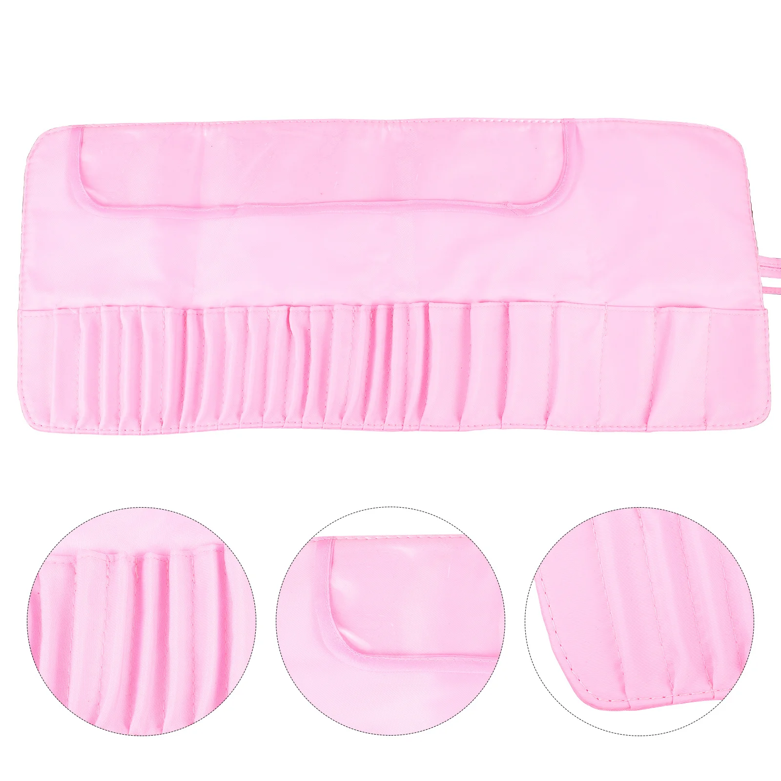 トラベルメイクブラシローリングポーチ 広々とした軽量で、必須のブラシを収納可能 女性や女の子向けの便利なキャリーケース