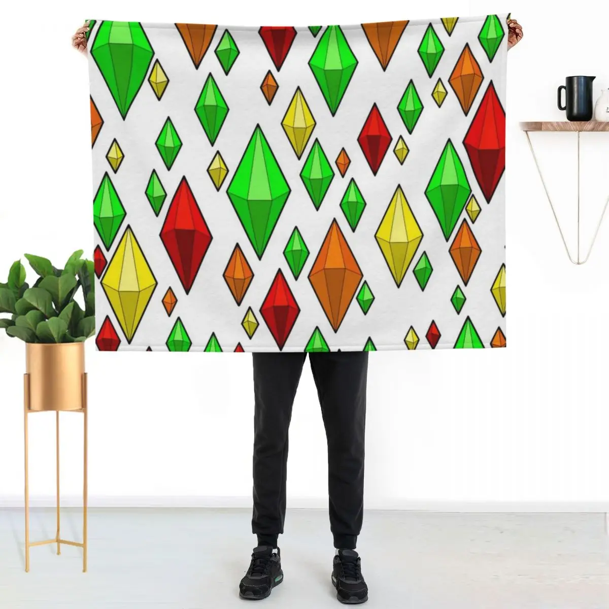 

Plumbobs Throw Blanket Cozy Throw Blanket for Bed Sofa Chair