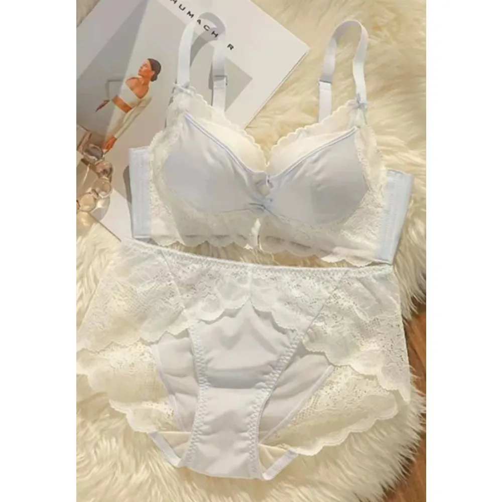 BANERDANNI Popular Hot Sale Satin Lace Bra Se,Wireless Adjust Push‑Up Non‑Empty Cup Bra For Small Breast Ladies Lingerie セクシー