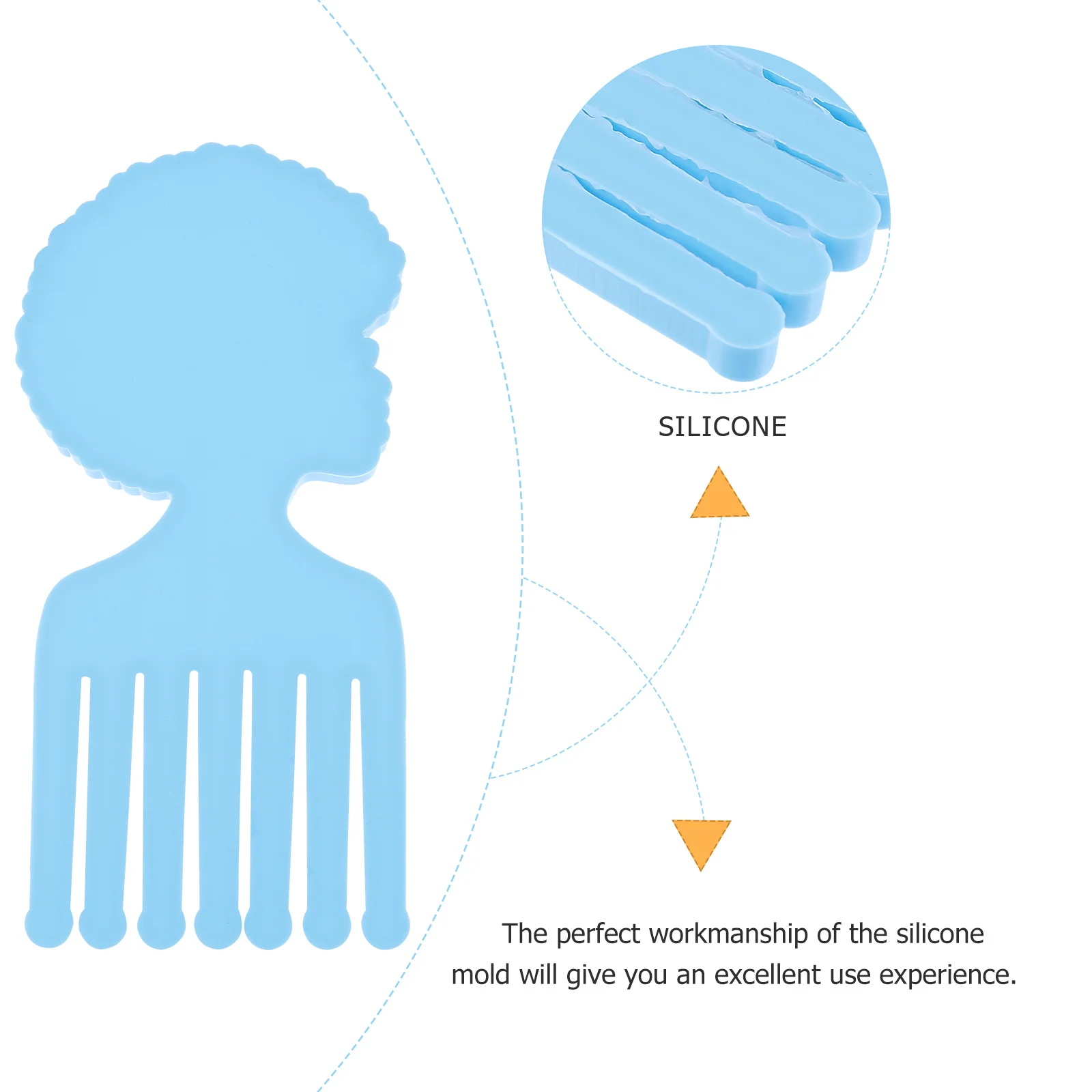 

1pc Crystal Epoxy Premium Silicone Diy Comb Mold Afro Comb Mould For Jewelry Craft Handicraft Gift Reverse Casting Manual Mold