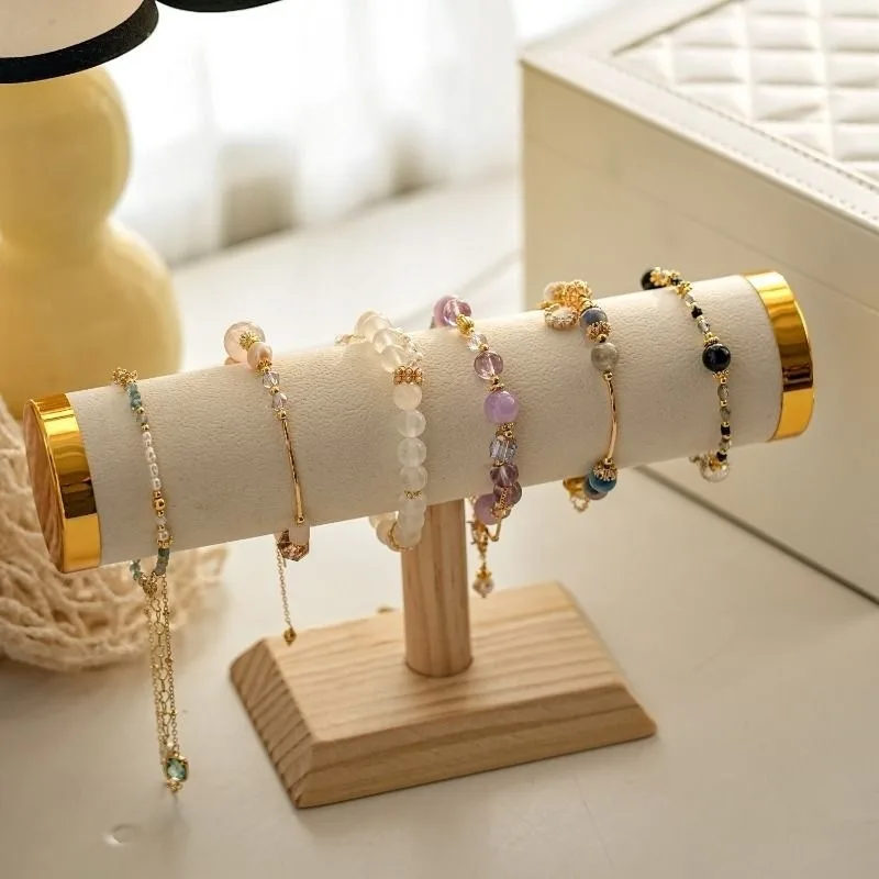 

New T-shaped Jewelry Chain Hairband Watch Necklace Bracelet Display Rack Fashion Women's Clothing Golden Size Style Prop