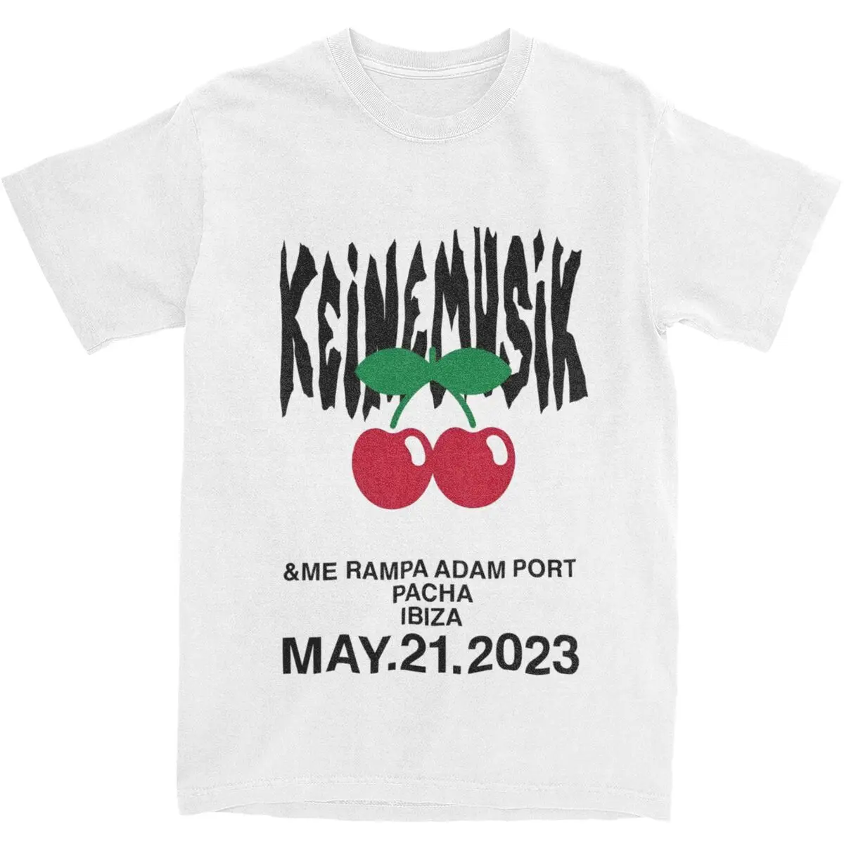 Keinemusik X Pacha T-Shirt Hip Hop T Shirts Short-Sleeved Y2K Basic Tops Beach 100 Cotton O Neck Plus Size Top Tees