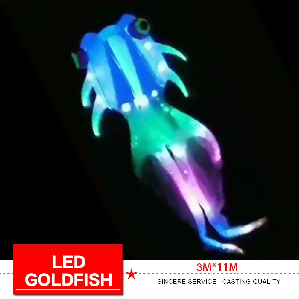 Soft Goldfish Kite Luminous Goldfish Kite Led Kite 3.6*9 M