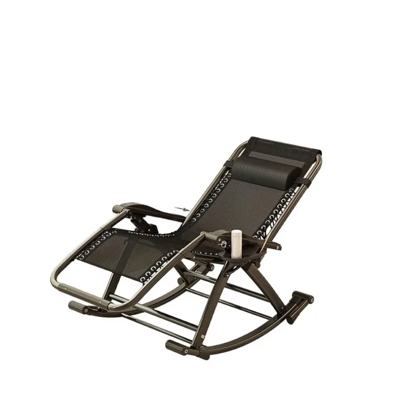 Cjl rocking chair adult can sleep reclining chair stack lunch break balcony home leisure lazy can sit reclining sofa chair