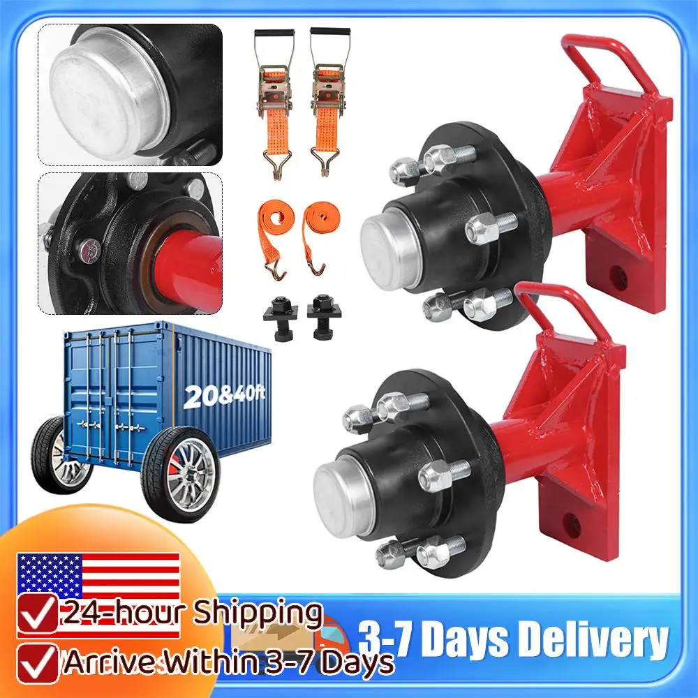 

Комплект из 2 колес для морских контейнеров, 6-болтовые колеса, аксессуары для морских контейнеров, усиленные оси для морских контейнеров, грузоподъемность 22000 фунтов