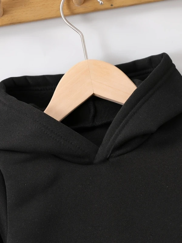 ربيع الخريف الرضع طفل الفتاة مقنعين طويلة الأكمام الصوف البلوز مع طباعة حروف القلب وسراويل تقليدية قطعتين مجموعة