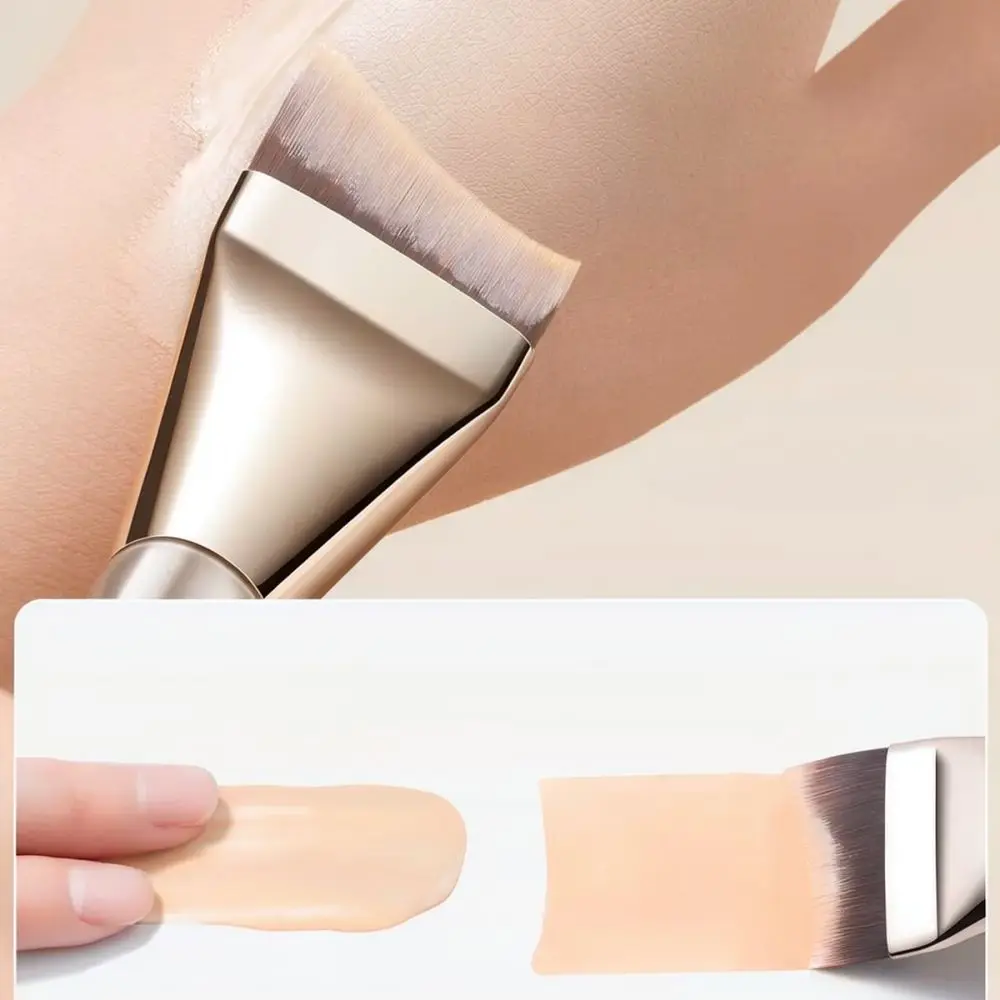 Professional Face Foundation Brush Kit Crescent Shape Cosmetic Applicator Soft Synthetic Bristles Seamless Makeup