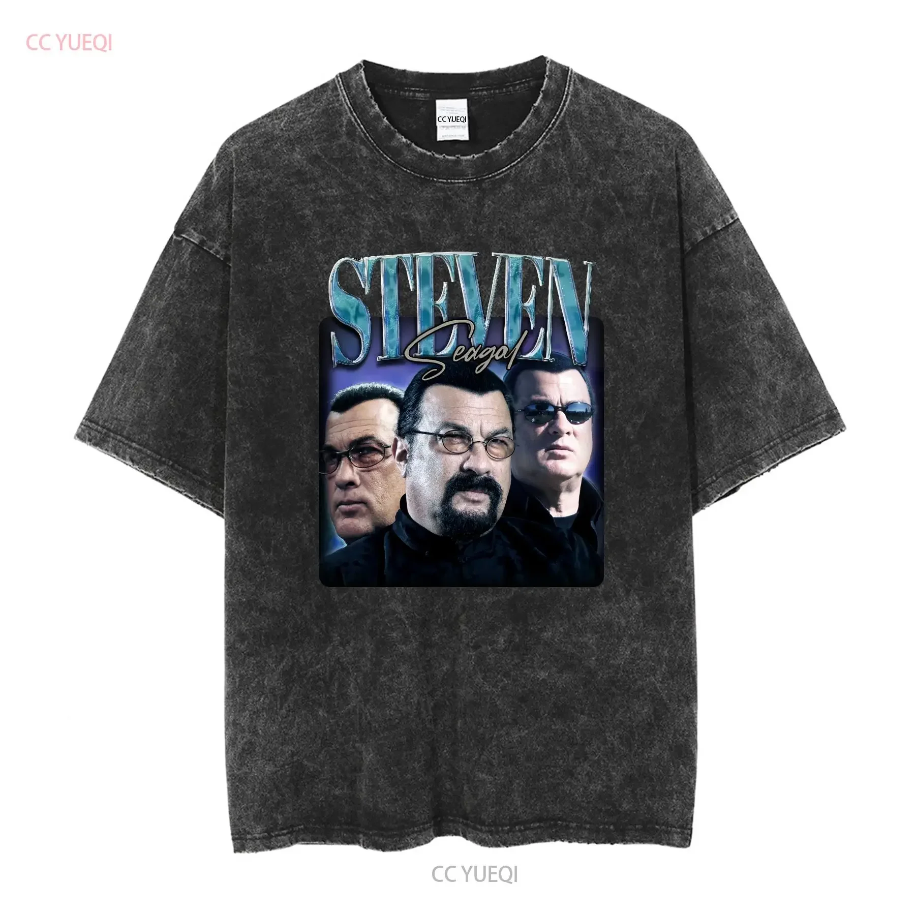 STEVEN SEAGAL TEES Vintage T Shirt 90s Merch Retro Fans long or short sleeves vintage Washed homme Comfortable