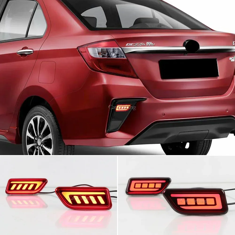 New！ CSCSNL 2PCS LED Reflector Fog Lamp For Toyota Bezza Ativa 2020-2022 Alza 2022 Brake Light Rear Bumper Dynamic Turn Signal l