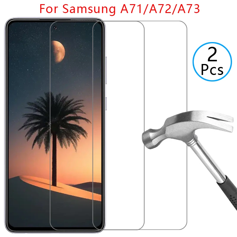 Capa de celular para Samsung Galaxy A71 A72 A73 5G com vidro temperado, capa traseira 360 para A71 A72 A73 A71A A72A A73A 5G