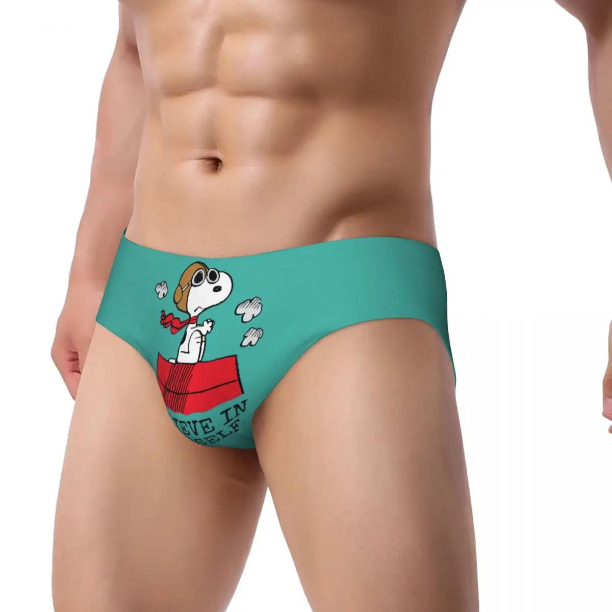 Custom Men Snoopys Dog Cartoon Men Panties Comfort Briefs Underwear