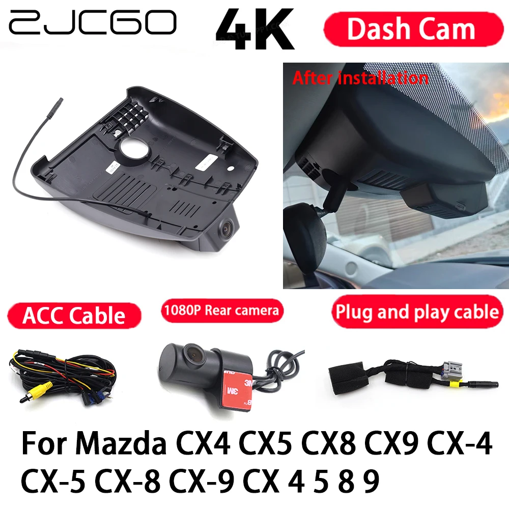 Car Camera 4K Plug and Play Dash Cam Video Recorder Night Vision for Mazda CX4 CX5 CX8 CX9 CX-4 CX-5 CX-8 CX-9 CX 4 5 8 9