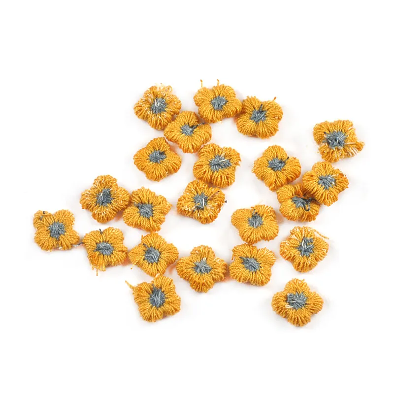 50Pcs 10mm Mini Flower Patches Embroidery Appliques DIY Sewing Accessories Kids Clothing Materials Handmade Crafts Decor c4005