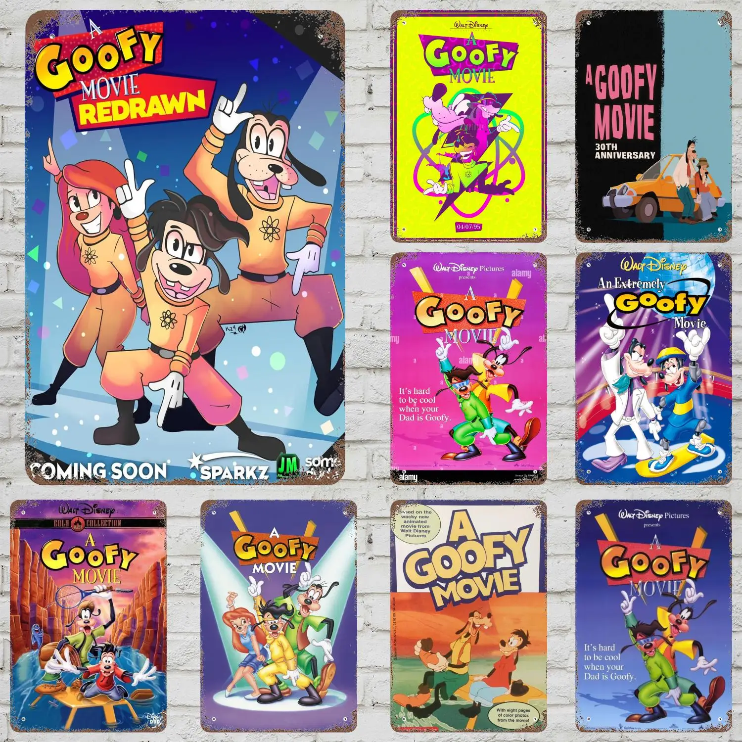

MINISO A Goofy Movie Retro Vintage Tin Sign Poster Decorative Plaque Metal Plate Wall Decor