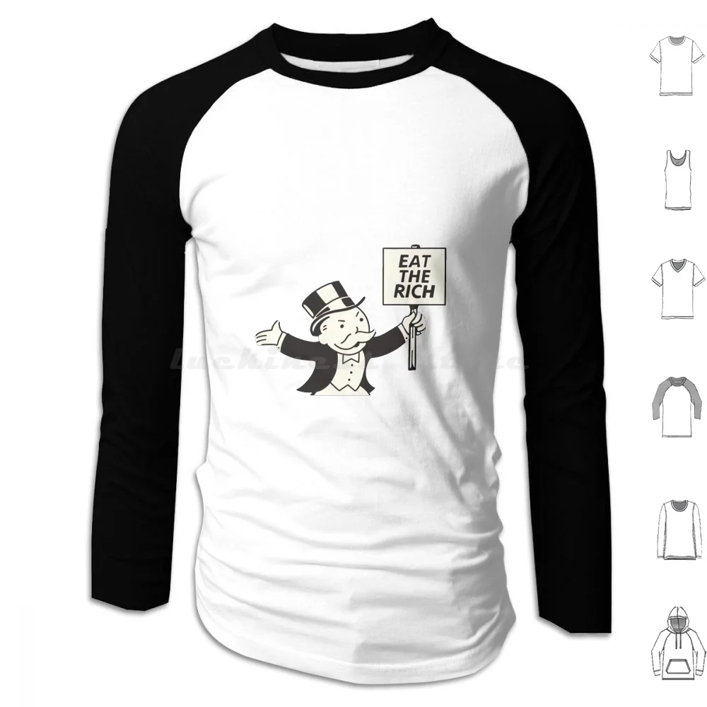 Eat The Rich Man Hoodie Cotton Long Sleeve Bernie Sanders Bernie Sanders 2020 Vote Blue Aoc Fight The System Acab Black Lives