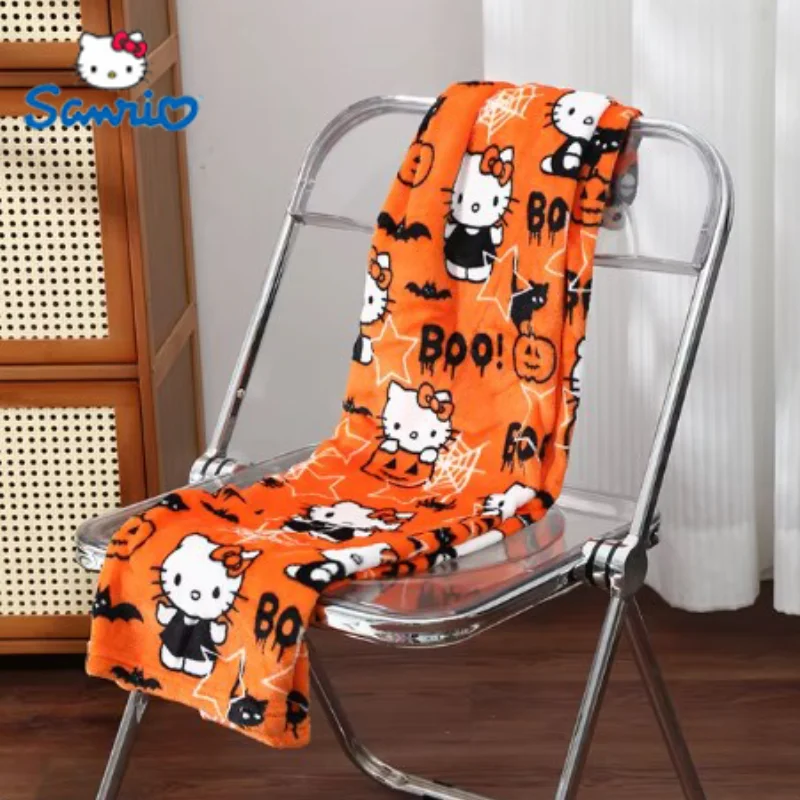 Sanrio Anime Halloween Hello Kitty Y2K Flannel Pajamas Pants Home Pants Warmth Graffiti Casual Pants Cartoon Girl Christmas Gift