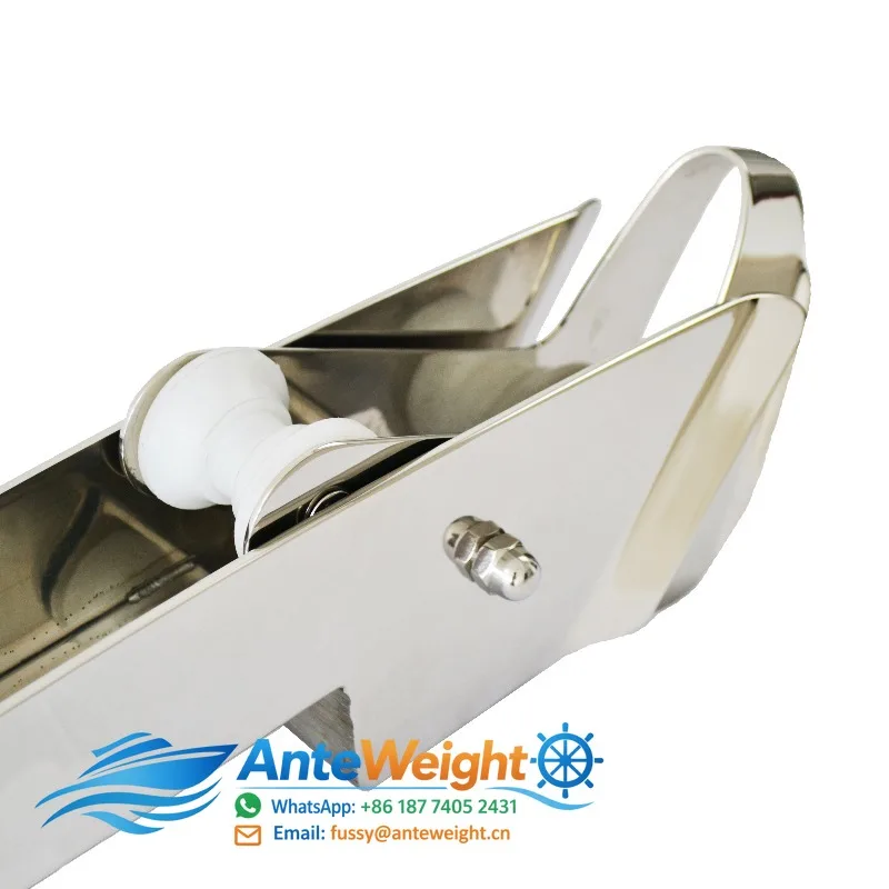 Self-Launching Stainless Steel Mirror Polished Bow Anchor Roller NYS Brand 16