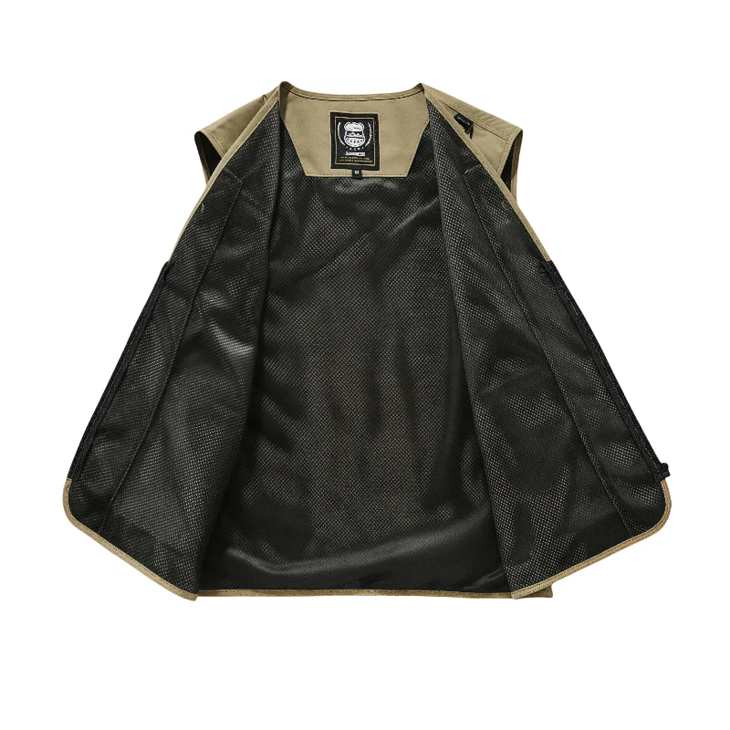 Outdoor Casual Vest Men's 2025 Autumn Multi-Pocket Breathable Sports Sleeveless Jacket Fashion Photographer Design Fishing Vest