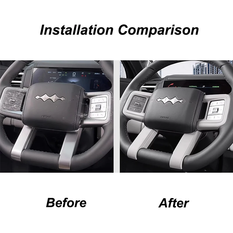 For BYD Leopard 7 Titanium 7 2025 2026 Car Steering Wheel Decoration Cover Trim Frame Sticker Interior Accessories