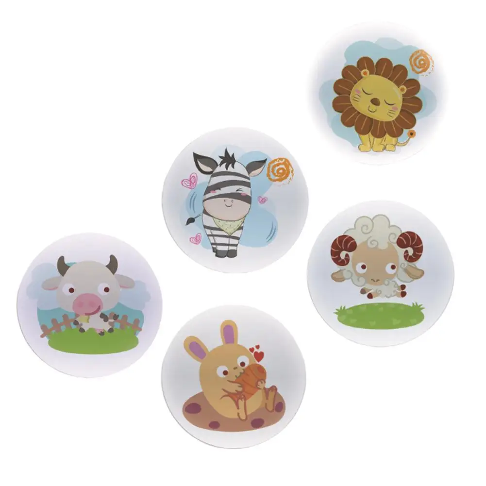 Autocollants de Pot cible de pipi de dessin animé, 5 pièces, autocollants thermiques à couleur changeante pour enfants, autocollant d'entraînement de Pot à motif de dinosaure