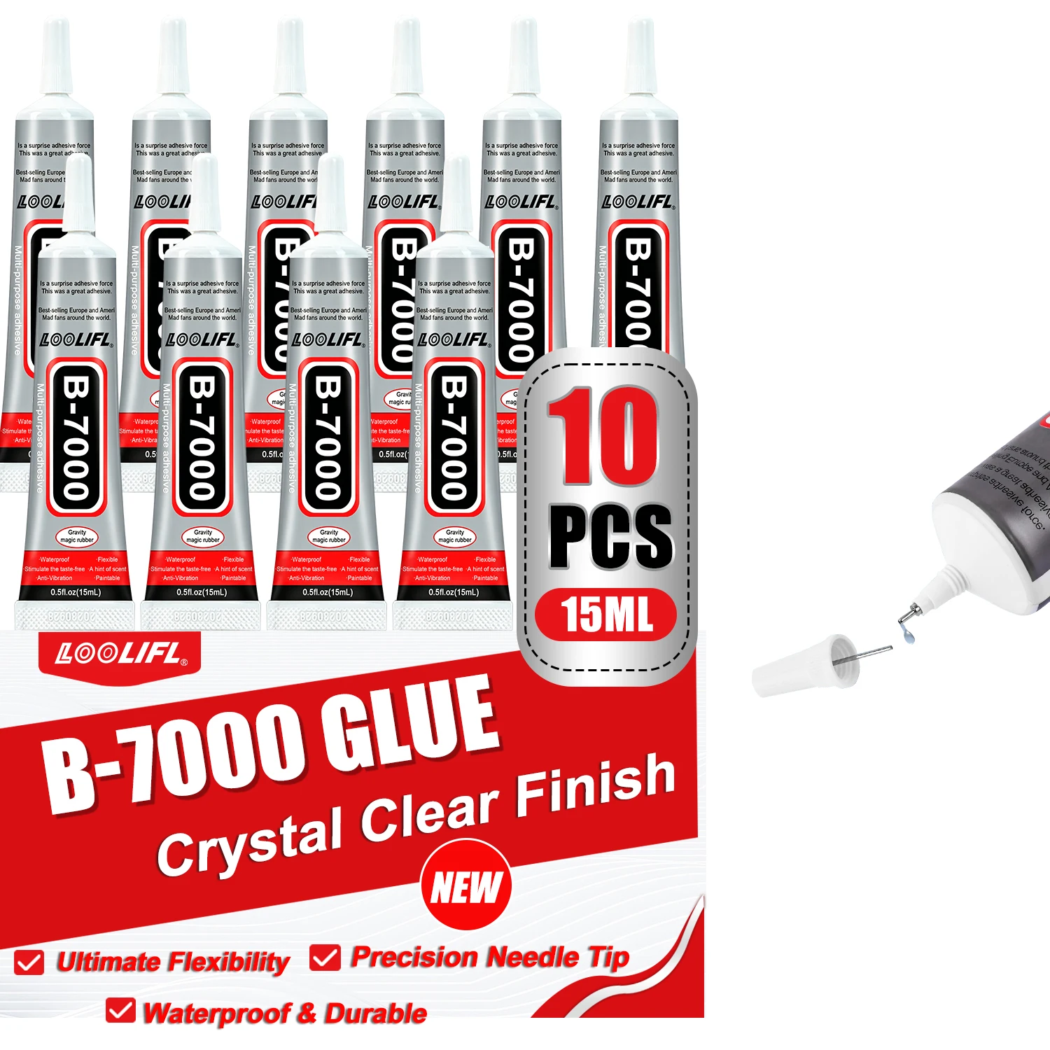 Multi Purpose Adhesive Strong Clear Glue B7000 Bond For Phone Screen Repair Jewelry Making DIY Crafts With Precision Applicator