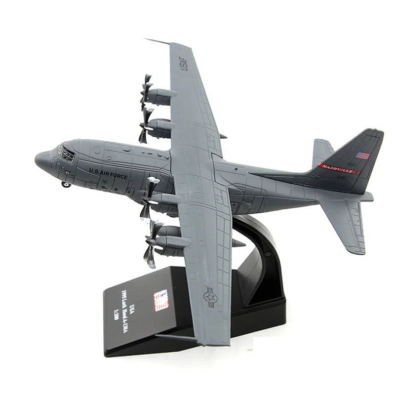 

JASON TUTU 1/200 Scale Military Model AC-130 Gunship Ground-attack Aircraft Fighter Diecast Metal C-130 Hercules Transport