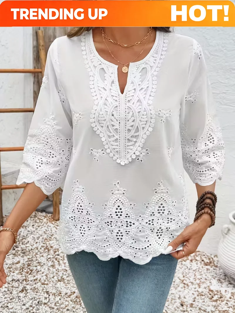 Customization Temperament Loose Woman Shirt Fashion Casual Blouse Elegant Long Sleeve Woman Shirt Holiday Weekend Top