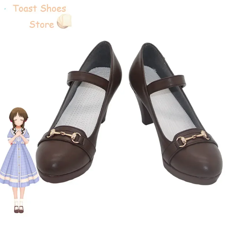 Takamori Aiko Cosplay Shoes PU Leather Shoes Halloween Carnival Boots Cosplay Prop Costume Prop