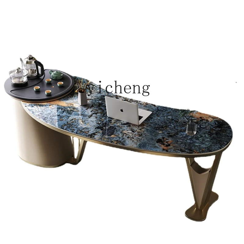 Yy Light Luxury Tea Table Home Office Tea Table Desk Modern Simple and High-End Drink Tea Table Chair