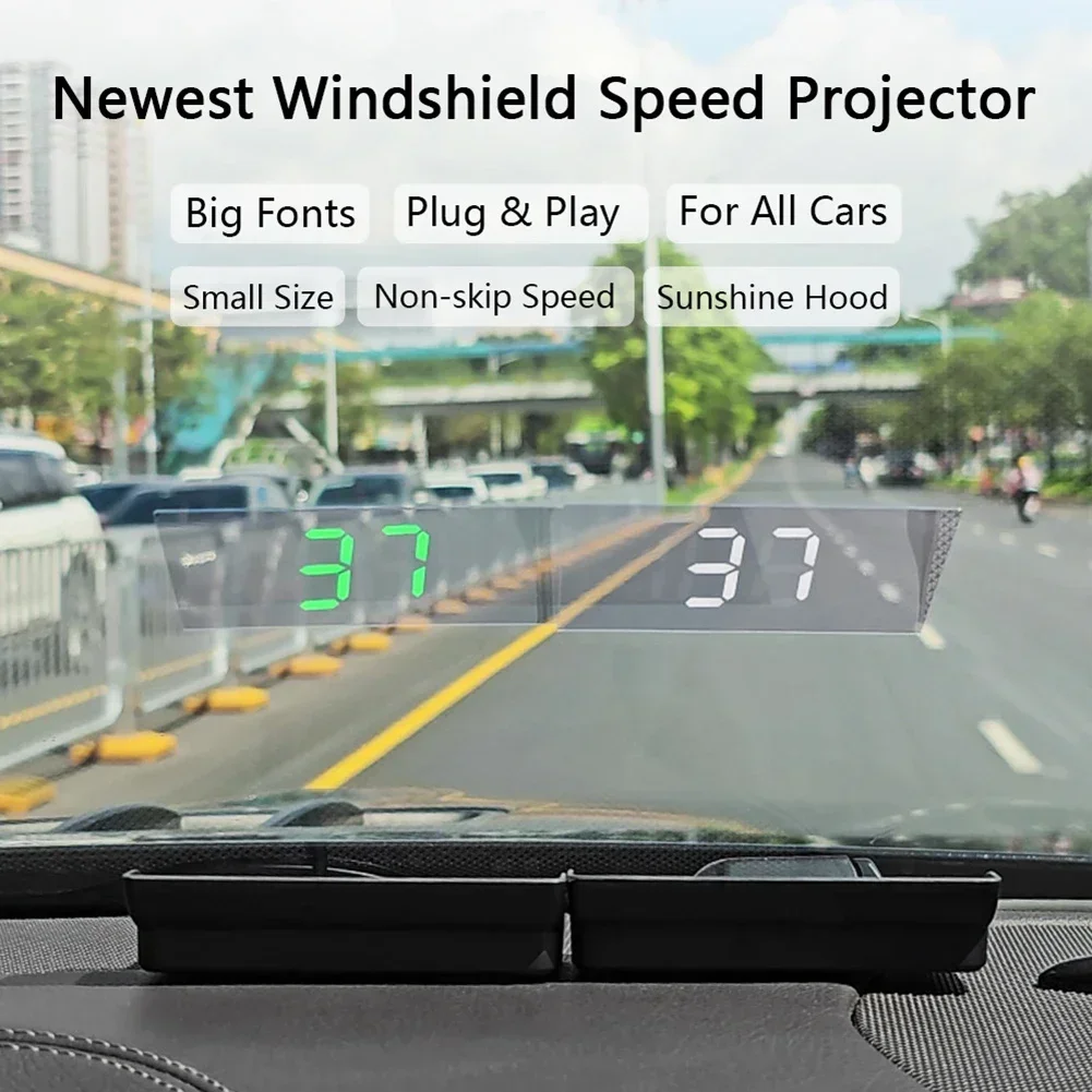 HUD GPS Head Up Display Speedometer Odometer Car Digital Speed Universal Suitable For All Cars, Buses, Trucks, Bikes, Scooters..