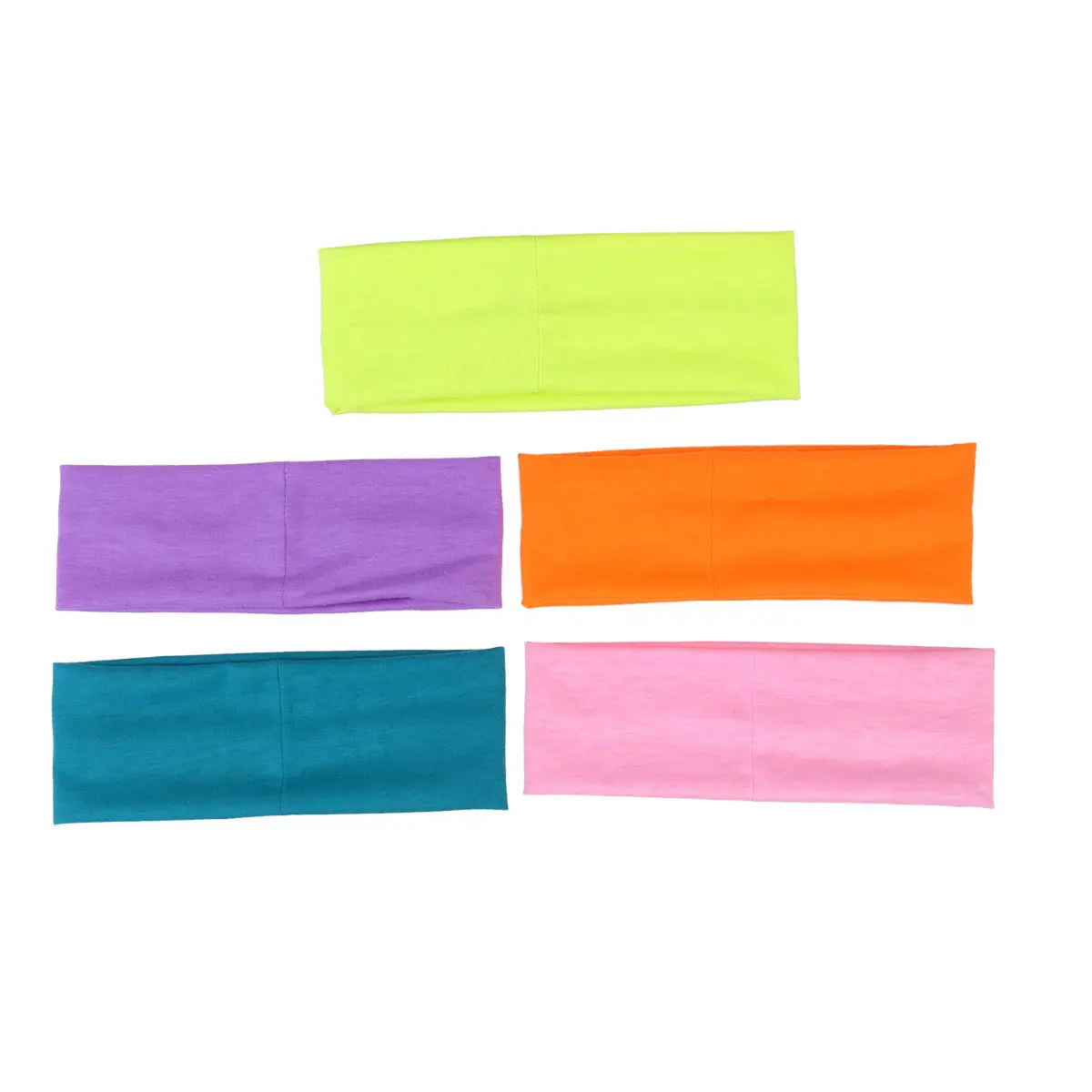 5Pcs Sports Headband Yoga Wide Stretchy Women Hairbands for Running Exercise Sweat Absorption Orange Pink Purple Pink
