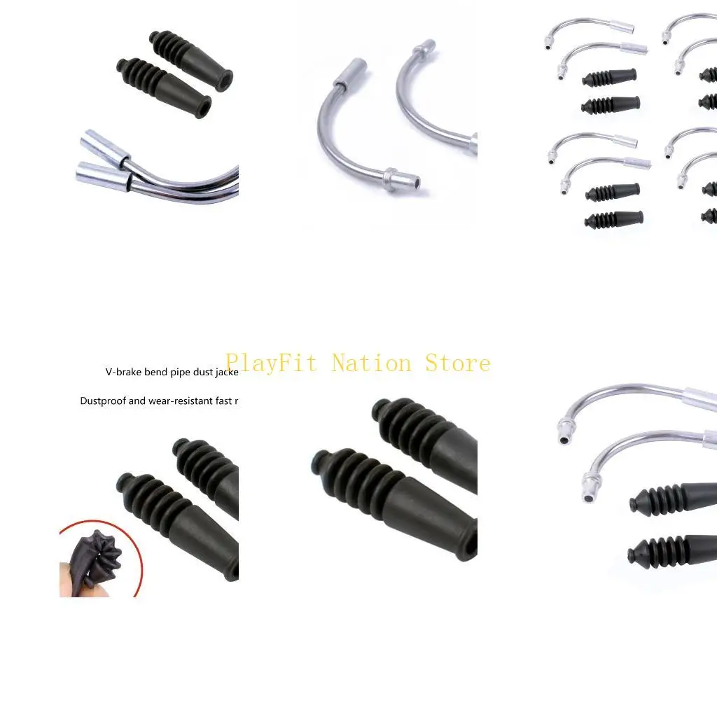 

242F 8 шт. V-образные велосипедные тормозные трубки, пластиковые рукава, защитные шланги для ботинок, простые в использовании