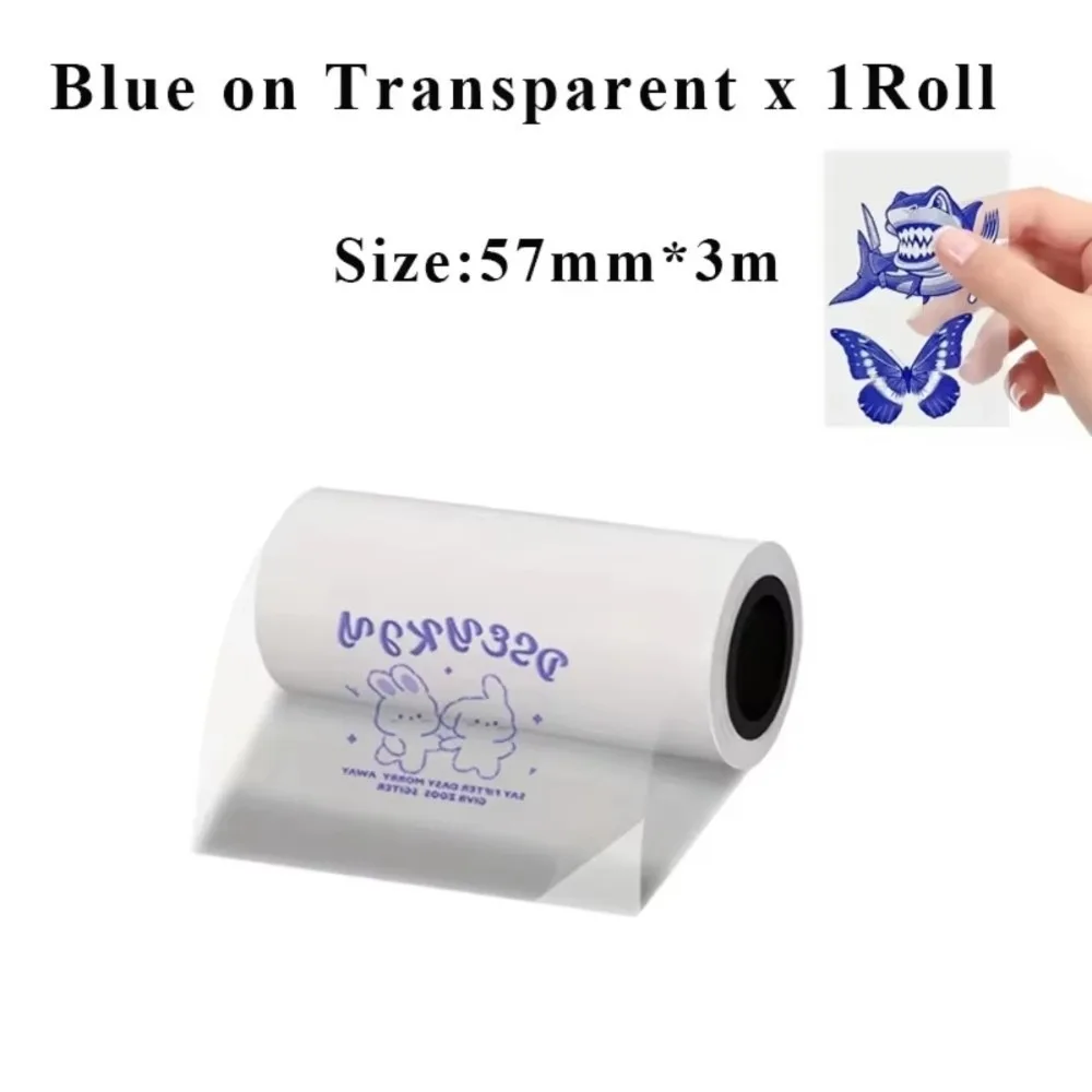 Adhesive Backing Thermal Printing Paper Glossy Finish Transparent Clear Label Paper Roll Format Thermal Sensitive