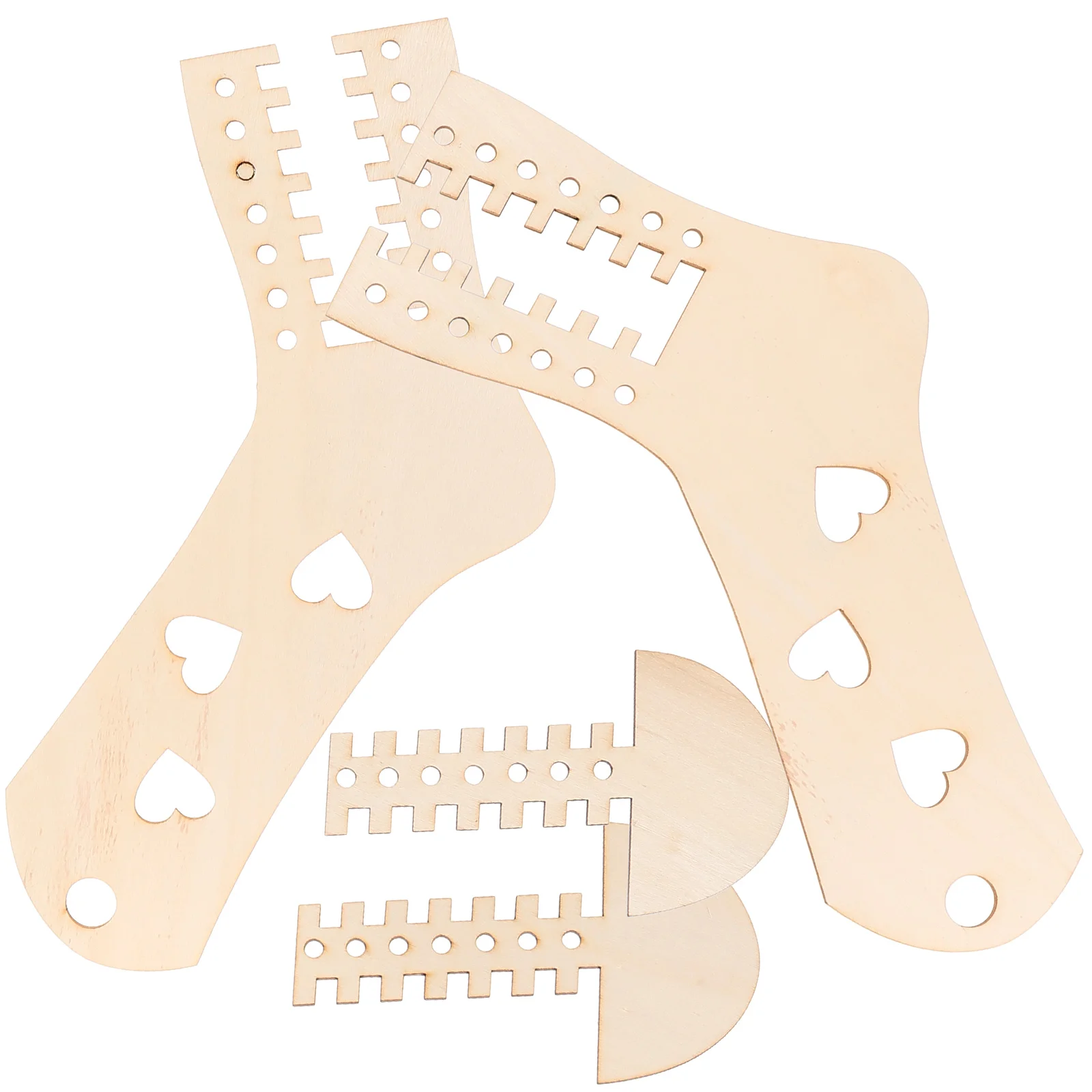 2 Pcs DIY Wooden Sock Knitting Tools Stocking Display Molds Stretcher Crochet Socks Form Hand