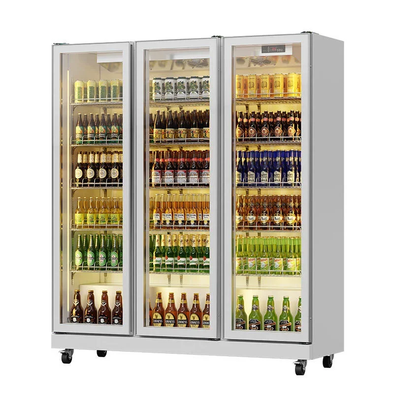 

2024 New Open Type Beer Beverage Cabinet Convenience Store Glass Doors Fridge