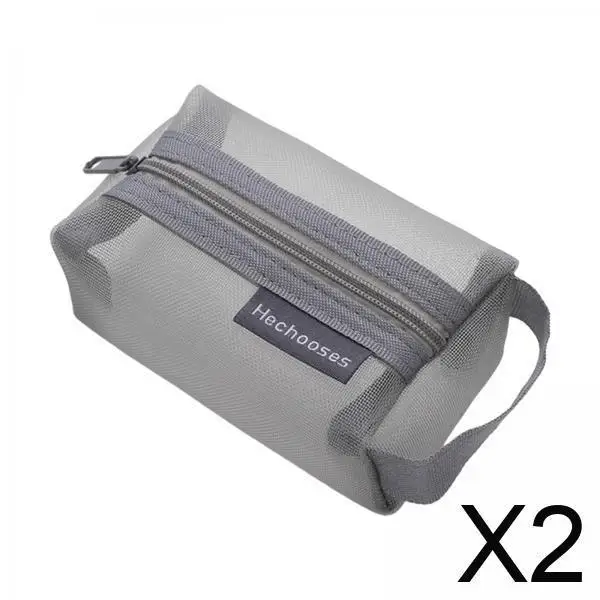 

Breathable Mesh Zipper Pouch Women’s Nylon Cosmetic Bag Portable Makeup Organizer for Purse and Travel