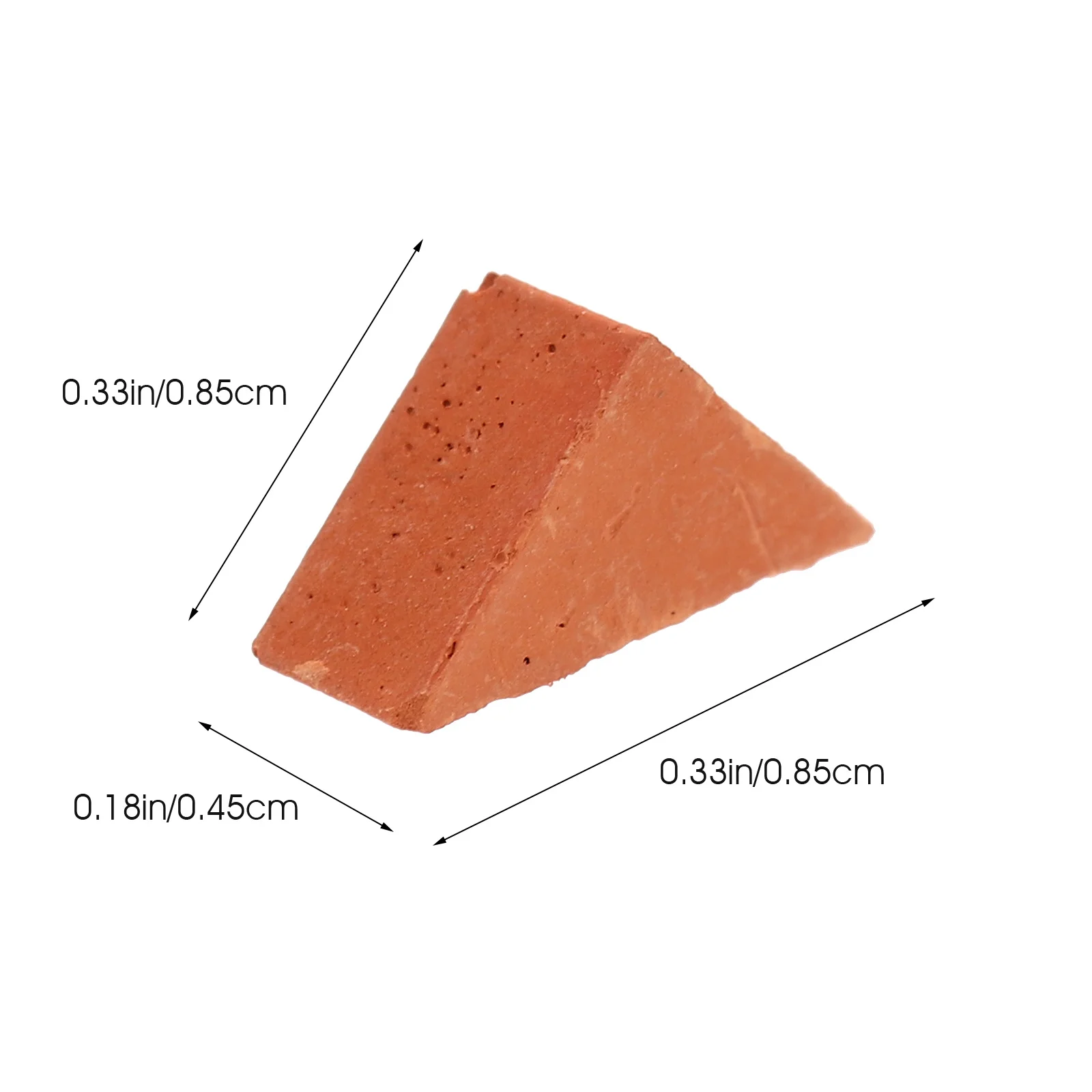 200개 미니 벽돌 삼각형 DIY 모래 테이블 미니어처 풍경 및 가짜 벽 액세서리용 내구성