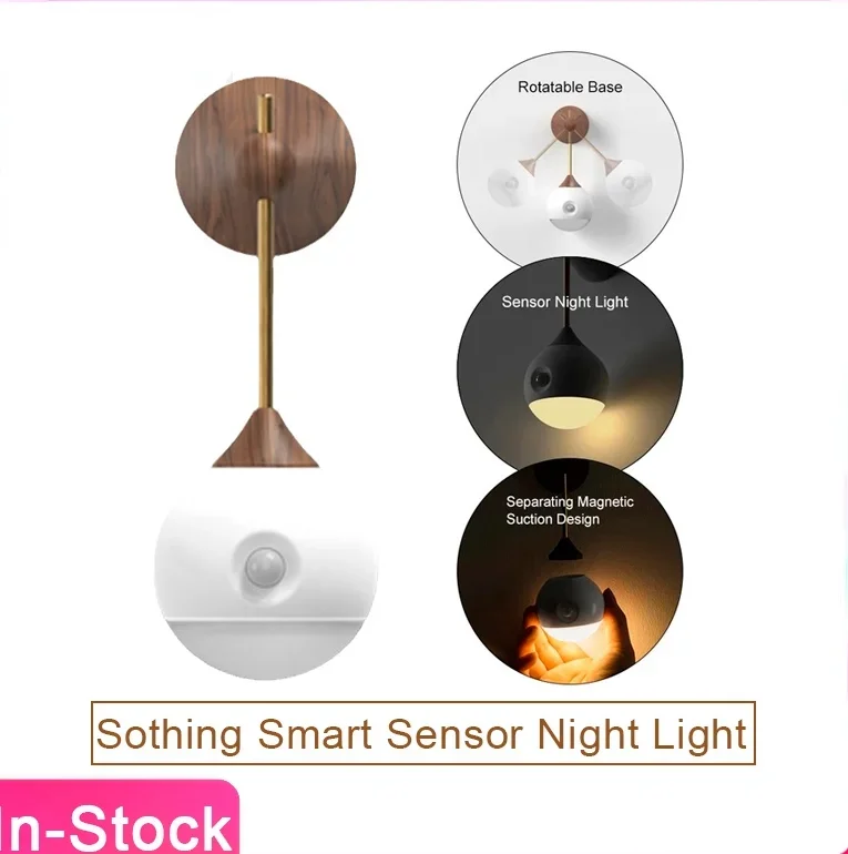 Energy Saver-Youpin Sothing Sunny Smart Sensor Night Light Infrared Induction USB Charging Removable Night Lamp For Smart Home