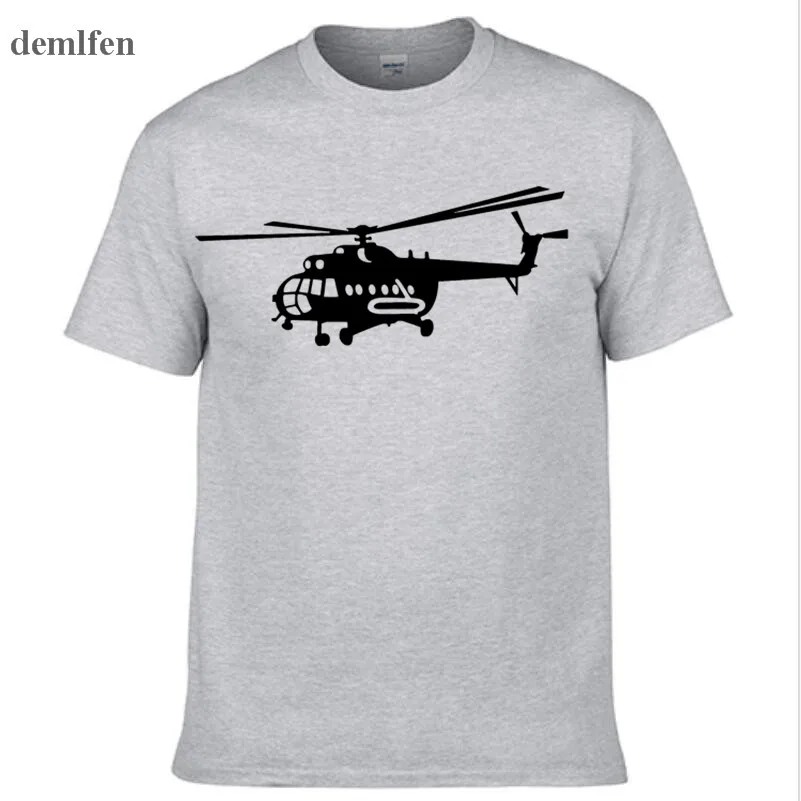 Novelty MI-8 Helicopter USSR Victory Day Print T-shirt Short Sleeve Cotton Tee Men\'s Clothing Oversized Unisex Streetwear Tshirt