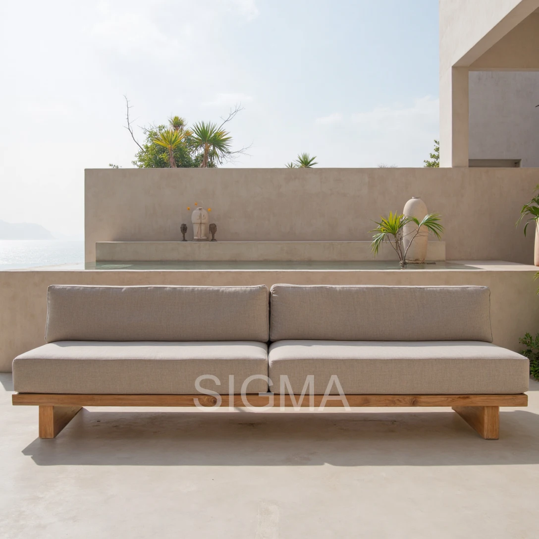 

All Weather Teak and Durable Wood Patio Furniture Waterproof Cushion Wholesale Hotel for Poolside Outdoor Garden