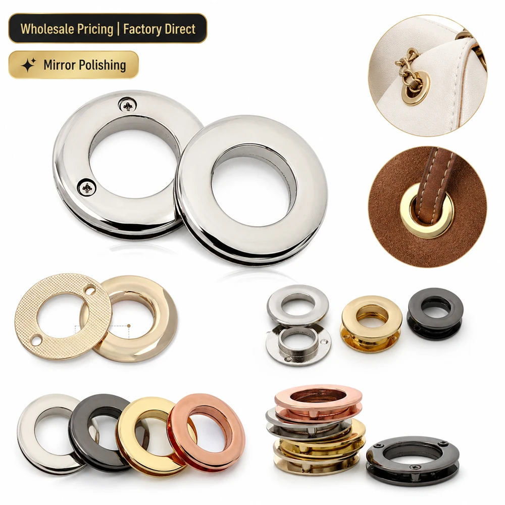 Durable Metal Eyelets With Washer Grommets Round Eye Rings For DIY Leather Bags Shoes Belt Clothes Jeans Decoration Accessories
