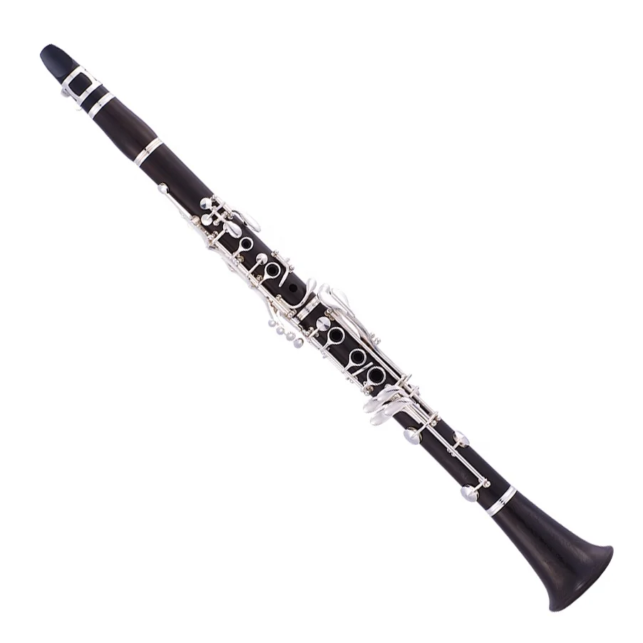 SEASOUND Professional BB Clarinet 17 Keys In Ebony Body With Silver Keys JYCL301EB Black Leather Case ABS Plastic Engraved