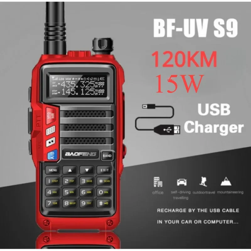 Baofeng UV-S9 Plus Powerful Intercom CB Radio Transceiver 120km Hunting Forest City Remote Portable