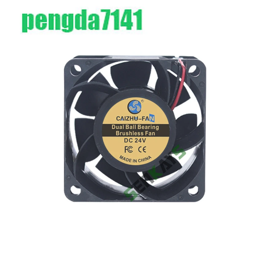 듀얼 볼 베어링 6038 DC 24V 13000rpm 서버 선풍기, 브러시리스 기계 장비, 초강력 바람 선풍기 2 핀, 60x60x38mm