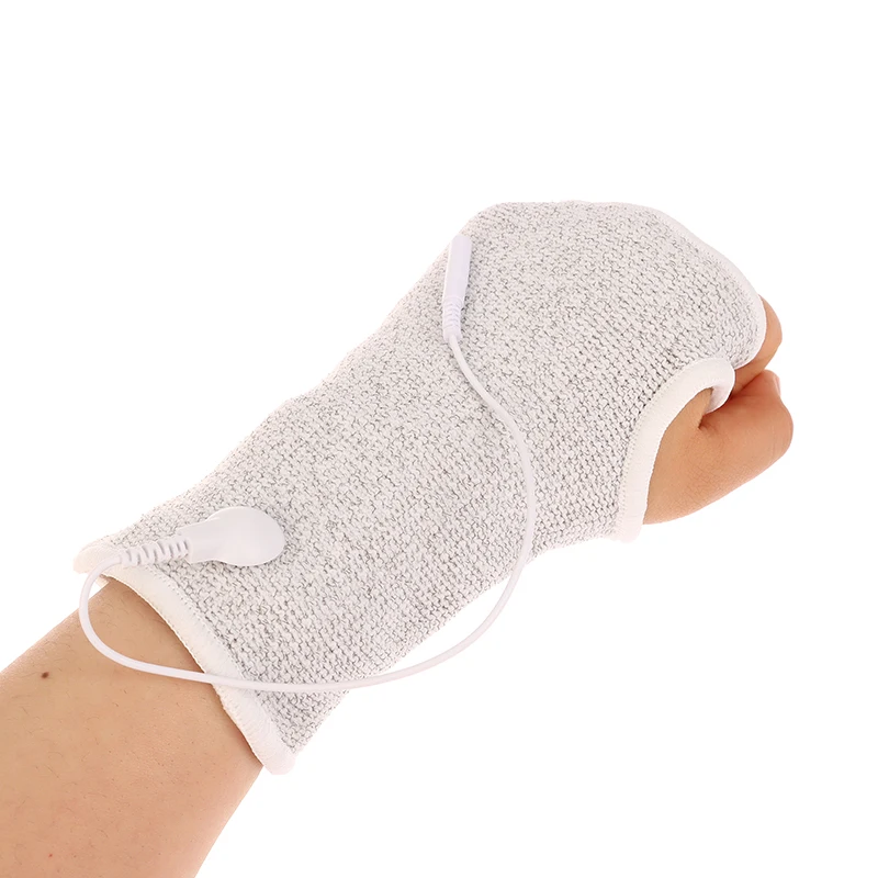 

1Pair Conductive Silver Fiber Electrode Gloves Pads Electrotherapy Massage Conductive Silver Fiber For Physical Massager