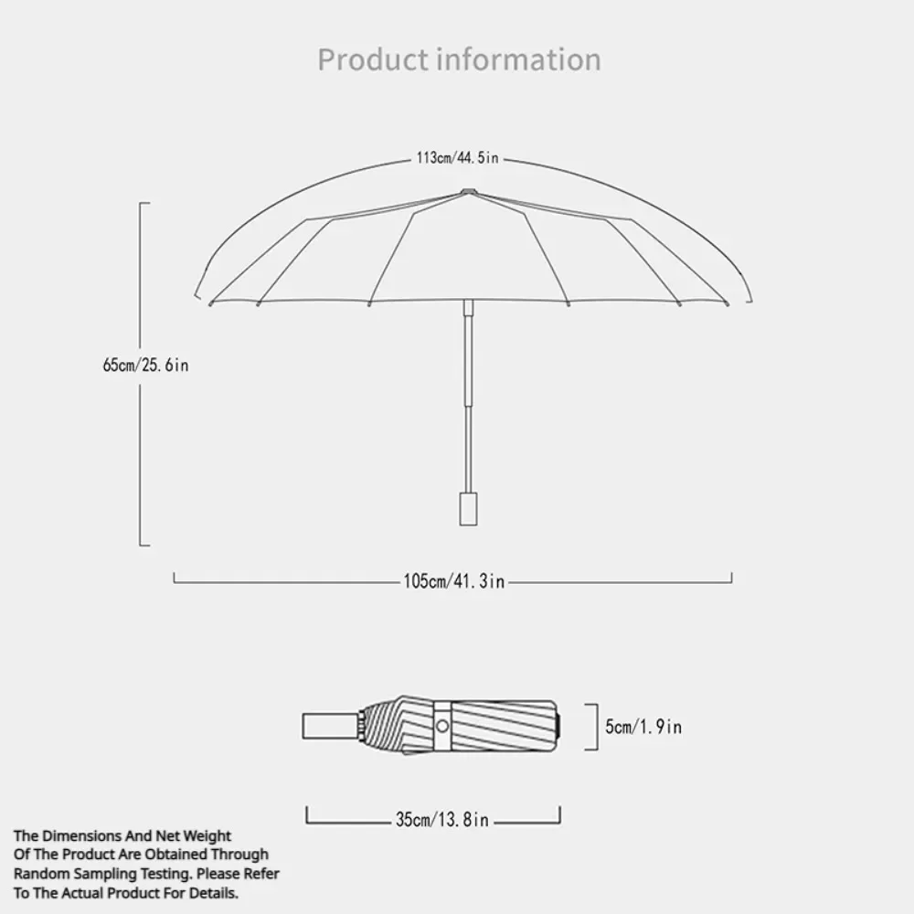 Fully Automatic Wooden Handle Umbrella Men\'S Portable Business Umbrellas Advanced Automatic Umbrella Black Sunscreen Umbrellas